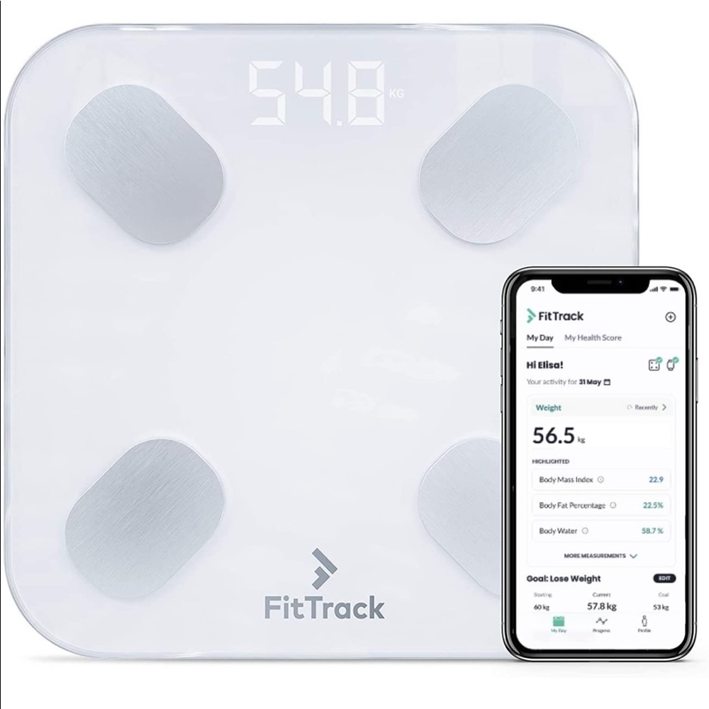 FITTRACK. THE DARA BMI COMPLETE BODY ANALYSIS BLUETOOTH SCALE